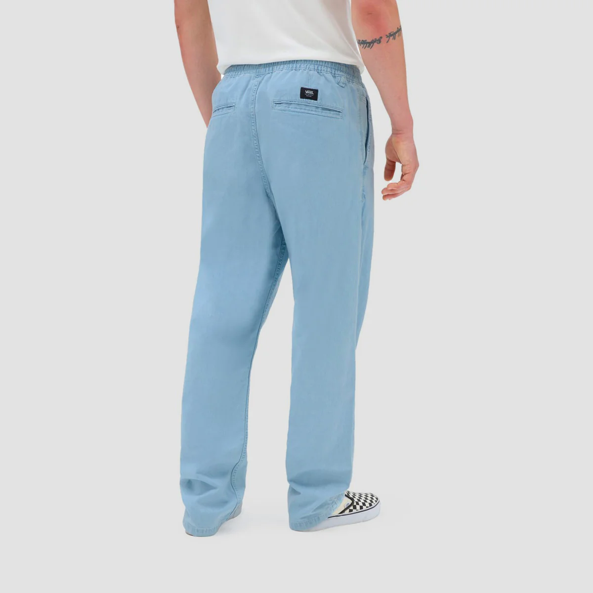 Vans Range Denim Loose Tapered Elastic Pants Light Stonewash - Image 2