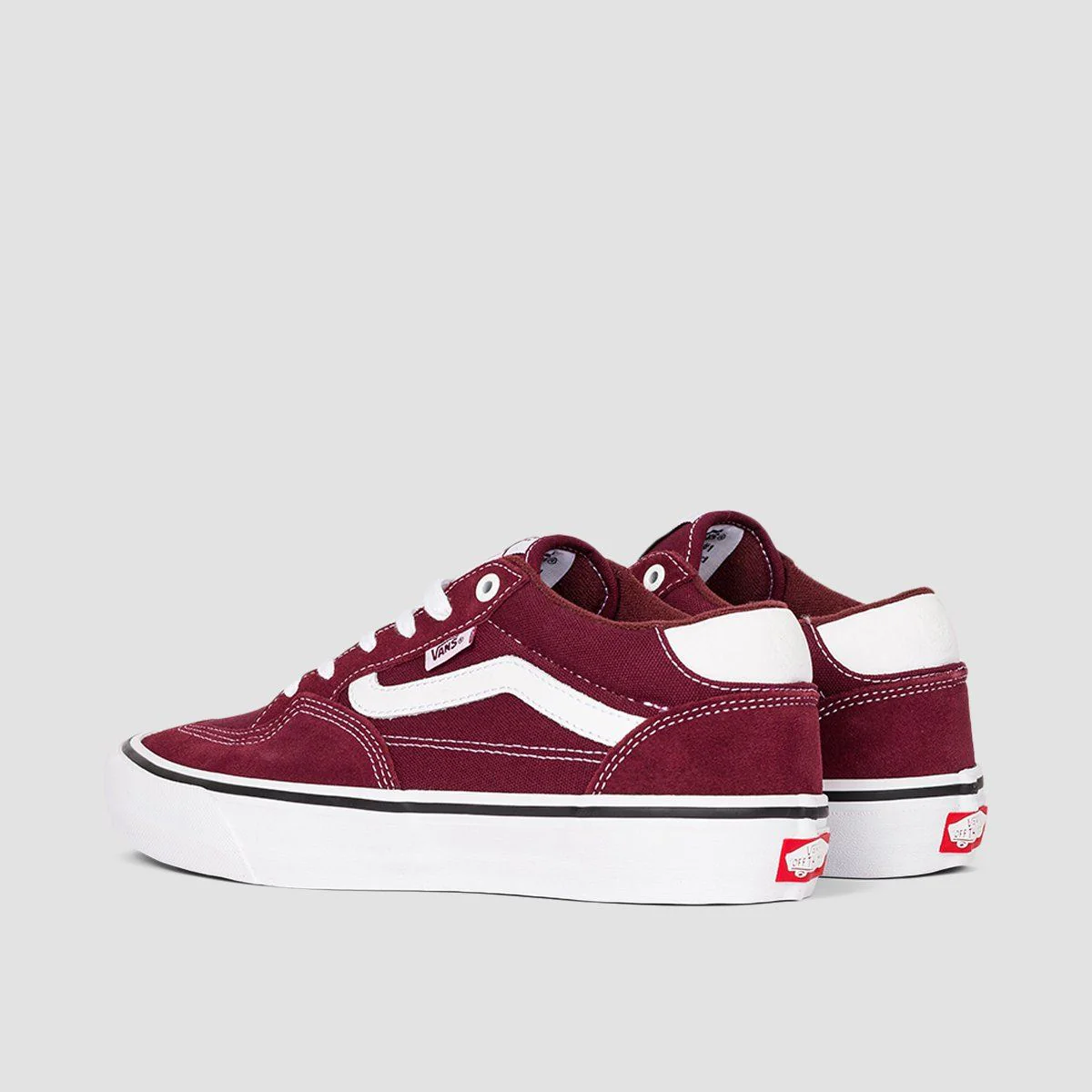 Vans Rowan Pro Shoes - Port/White - Image 3