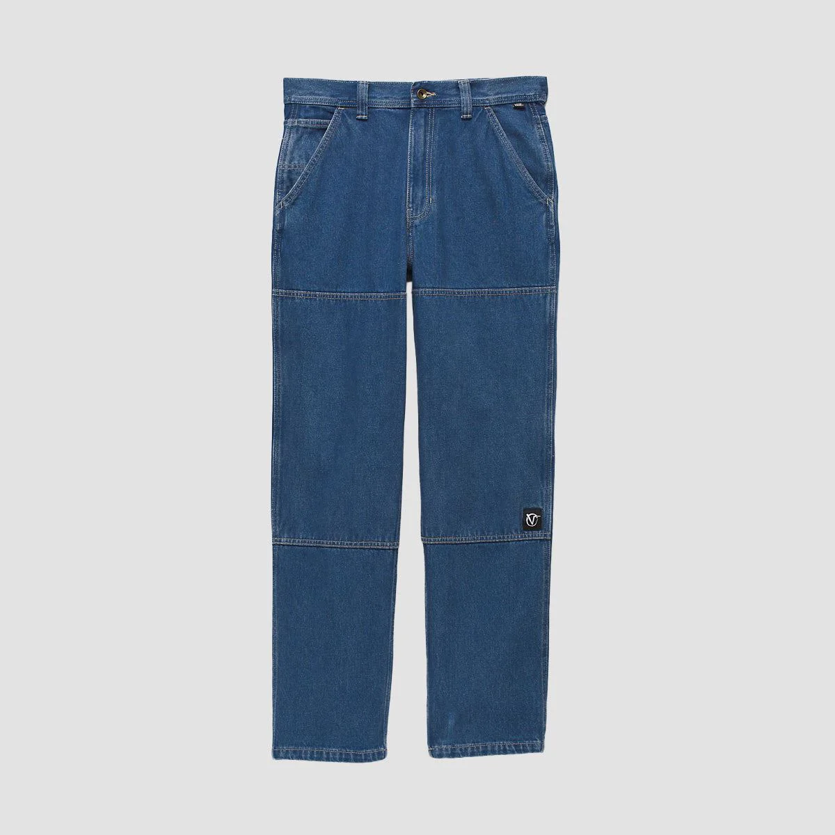 Vans Rowan Zorilla Drill Chore Loose Carpenter Denim Pants Vintage Indigo - Image 4