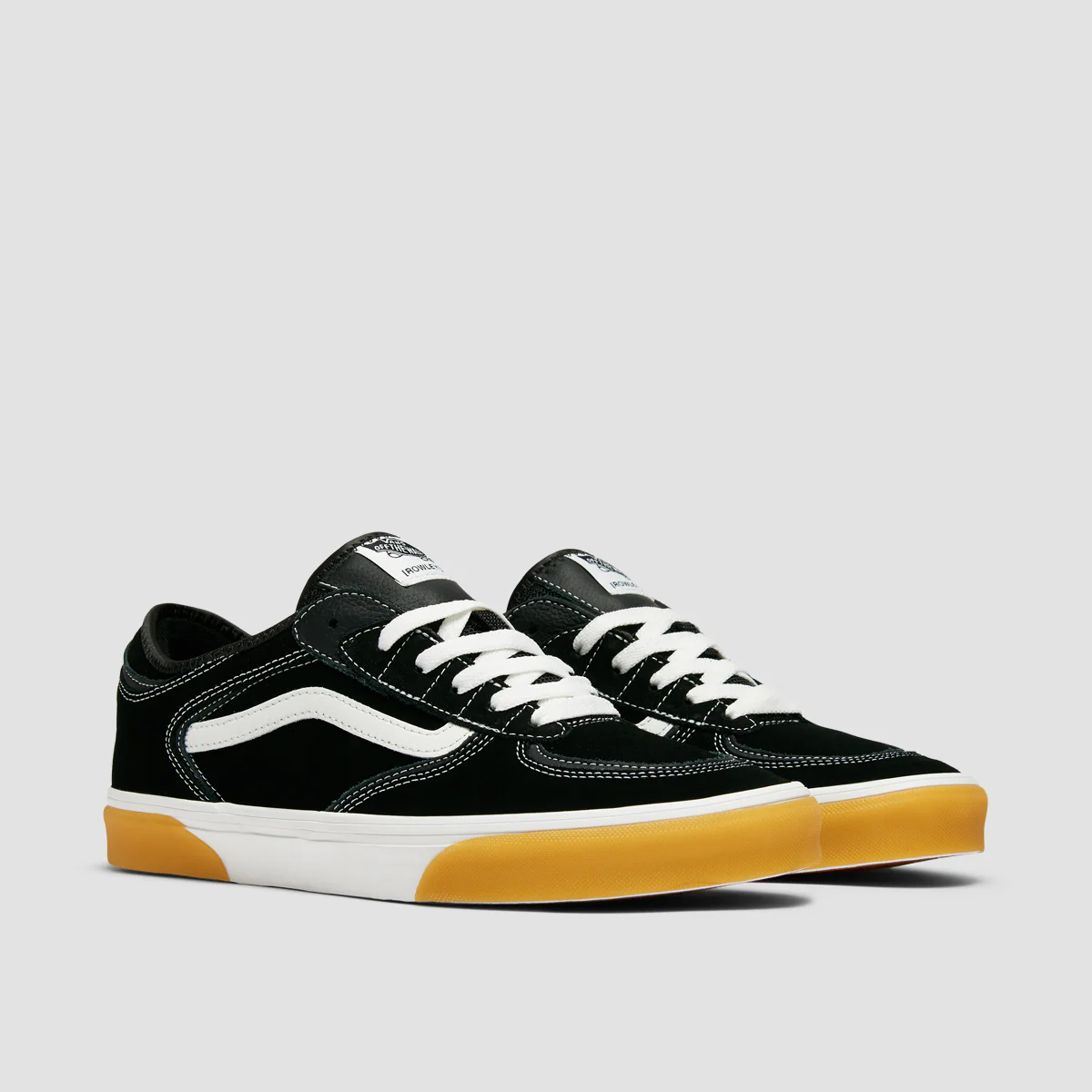Vans Rowley Classic Shoes - Black/White/Gum - Image 2