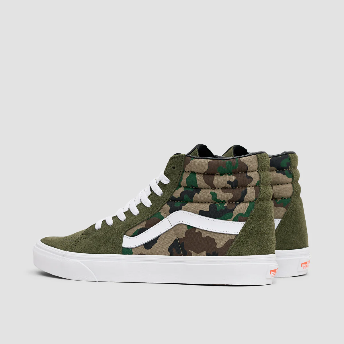 Vans SK8-Hi Shoes - Camo Olive/White - Image 3