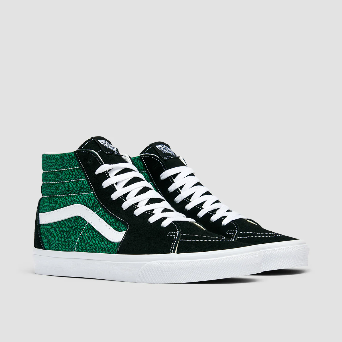 Vans SK8-Hi High Top Shoes - Sweater Weather Black/Green - Image 2