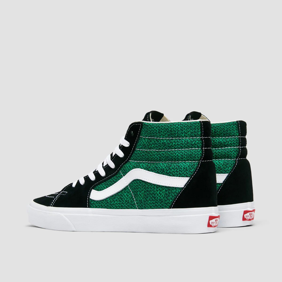 Vans SK8-Hi High Top Shoes - Sweater Weather Black/Green - Image 3