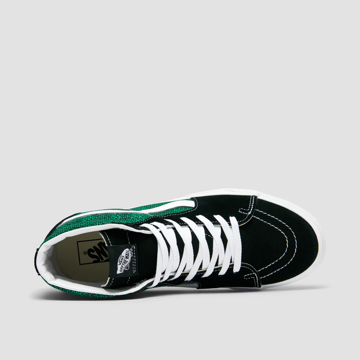 Vans SK8-Hi High Top Shoes - Sweater Weather Black/Green - Image 4
