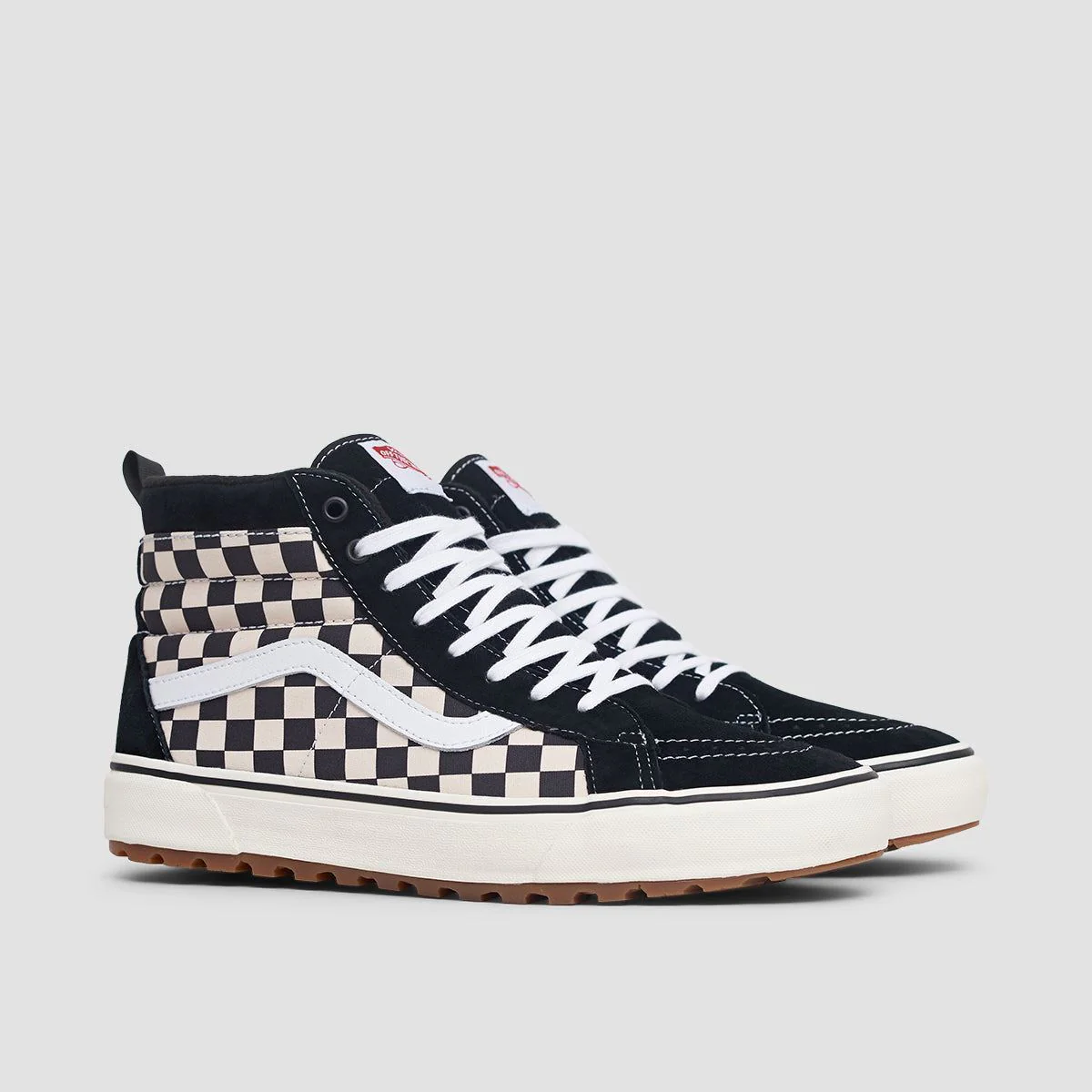 Vans Sk8-Hi MTE-1 High Top Shoes - Black/White/Checkerboard - Image 2