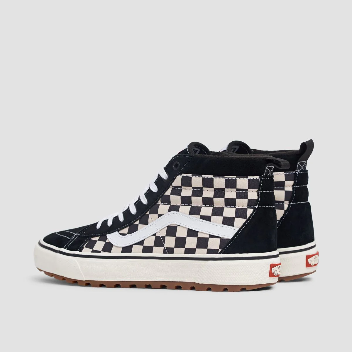 Vans Sk8-Hi MTE-1 High Top Shoes - Black/White/Checkerboard - Image 3