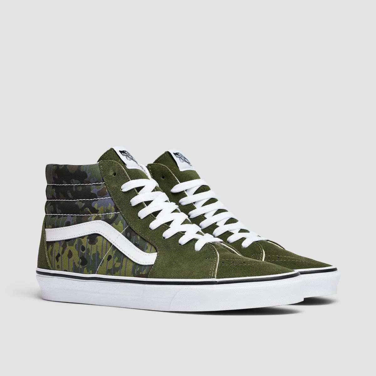 Vans SK8-Hi High Top Shoes - Rain Camo Green/Multi - Image 2