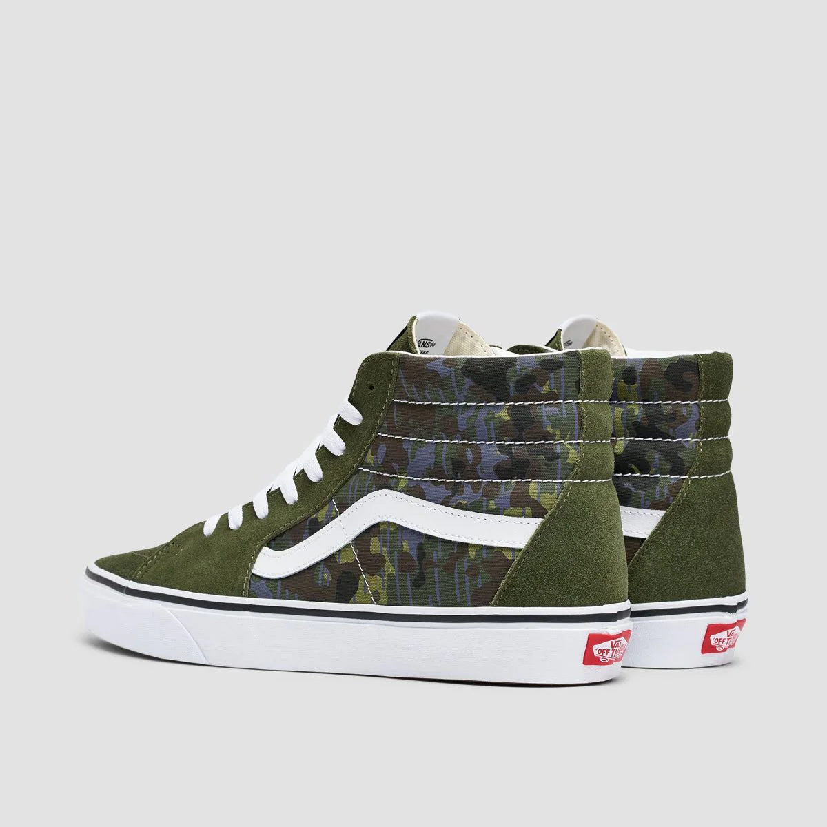 Vans SK8-Hi High Top Shoes - Rain Camo Green/Multi - Image 3