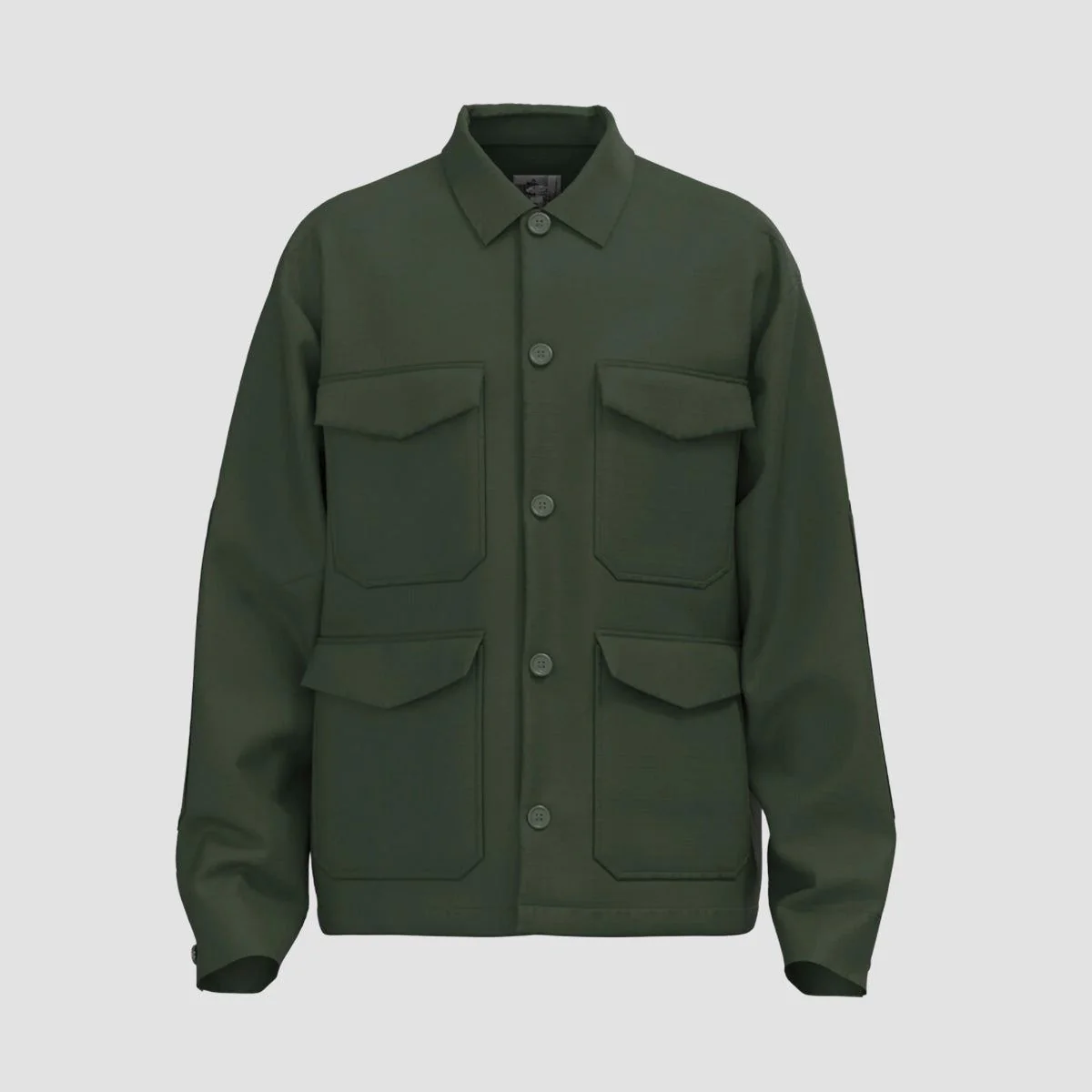 Vans Skate Atiba Haze Military Overshirt Jacket Pine Forest