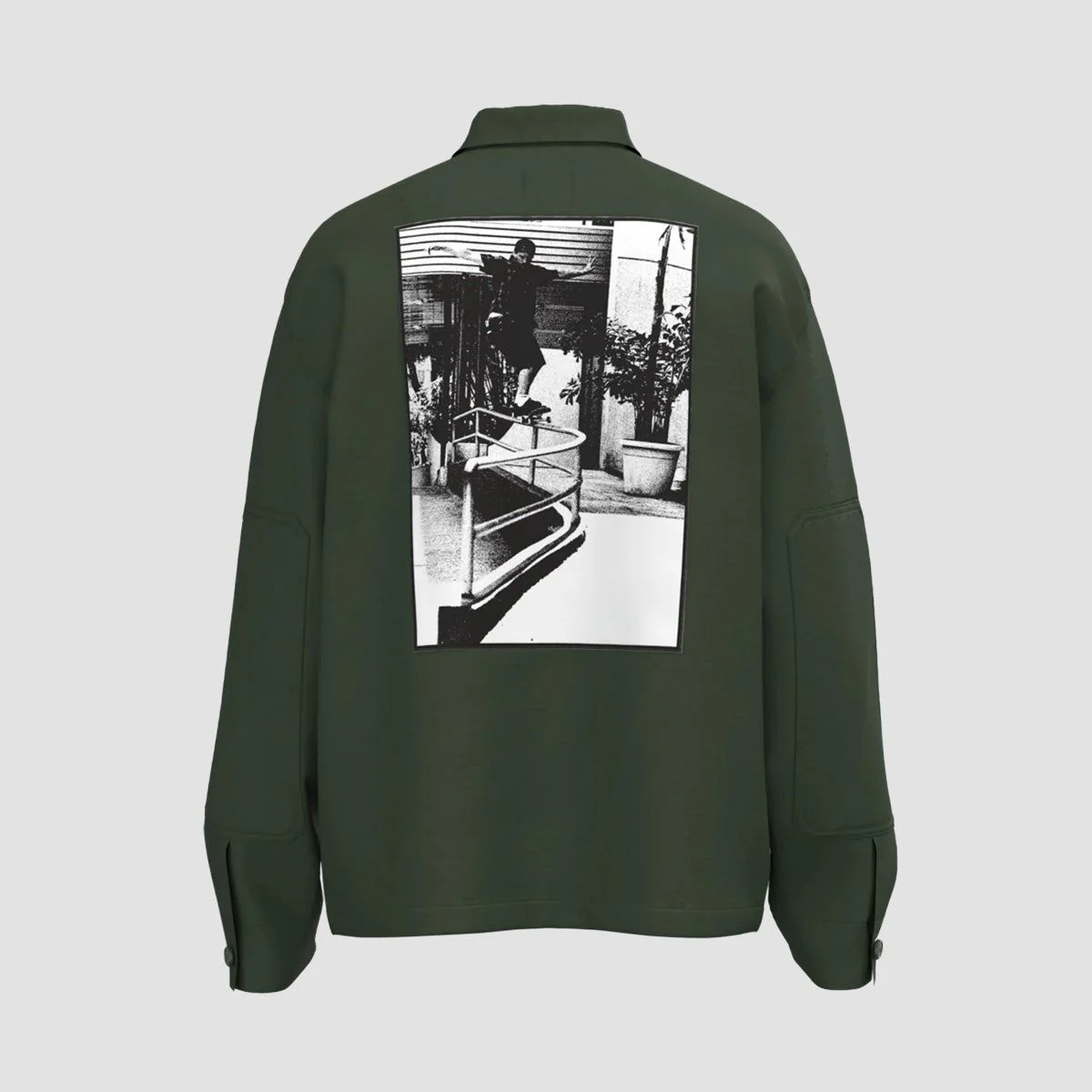 Vans Skate Atiba Haze Military Overshirt Jacket Pine Forest - Image 2