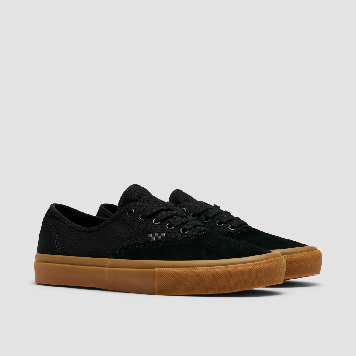 Vans Skate Authentic Shoes - Black/Black/Gum - Image 2