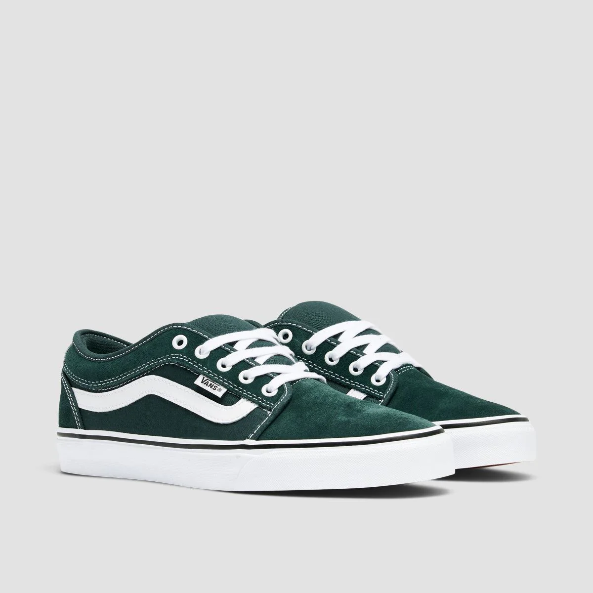 Vans Skate Chukka Low Sidestripe Shoes - Green Gables/True White - Image 2