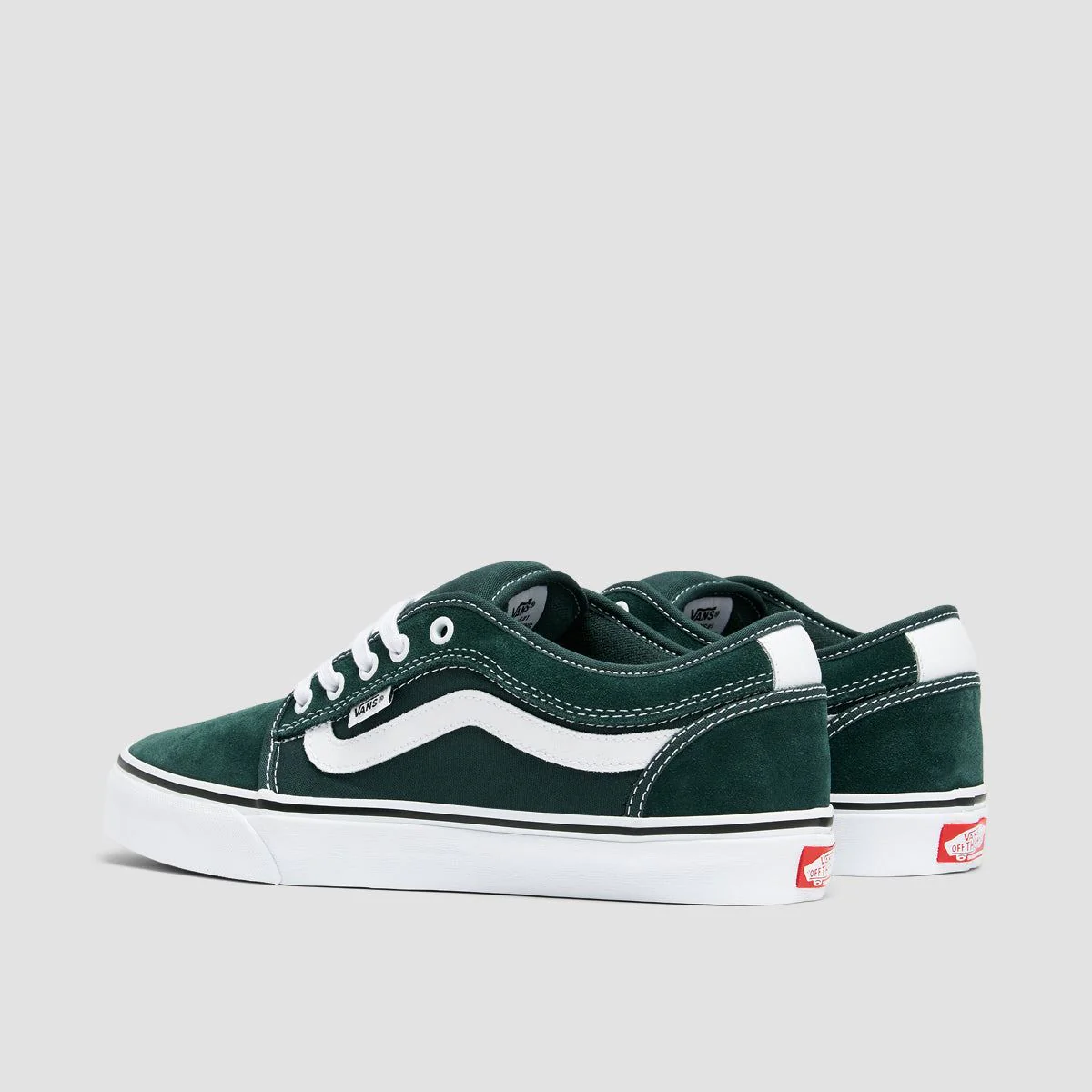 Vans Skate Chukka Low Sidestripe Shoes - Green Gables/True White - Image 3