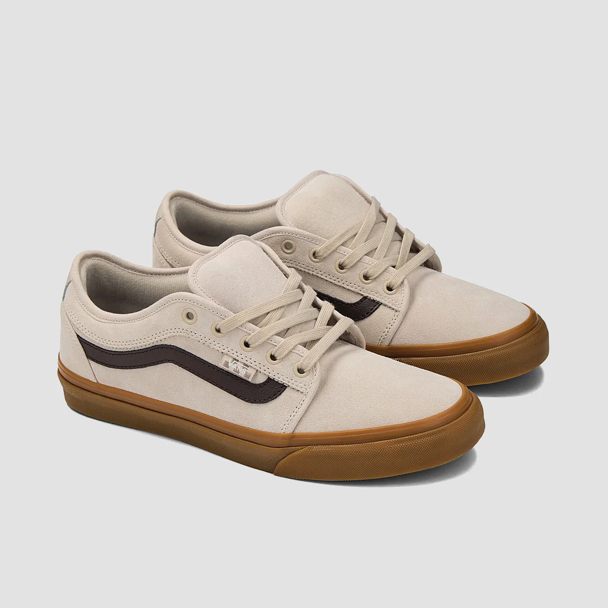 Vans Skate Chukka Low Sidestripe Shoes - Taupe Mist - Image 2