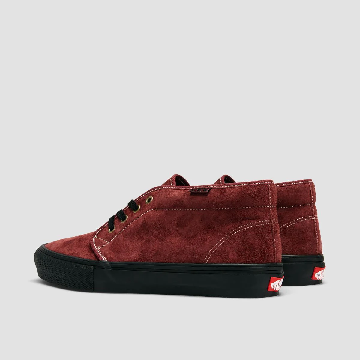 Vans Skate Chukka Mid Top Shoes - Dark Red/Black - Image 3