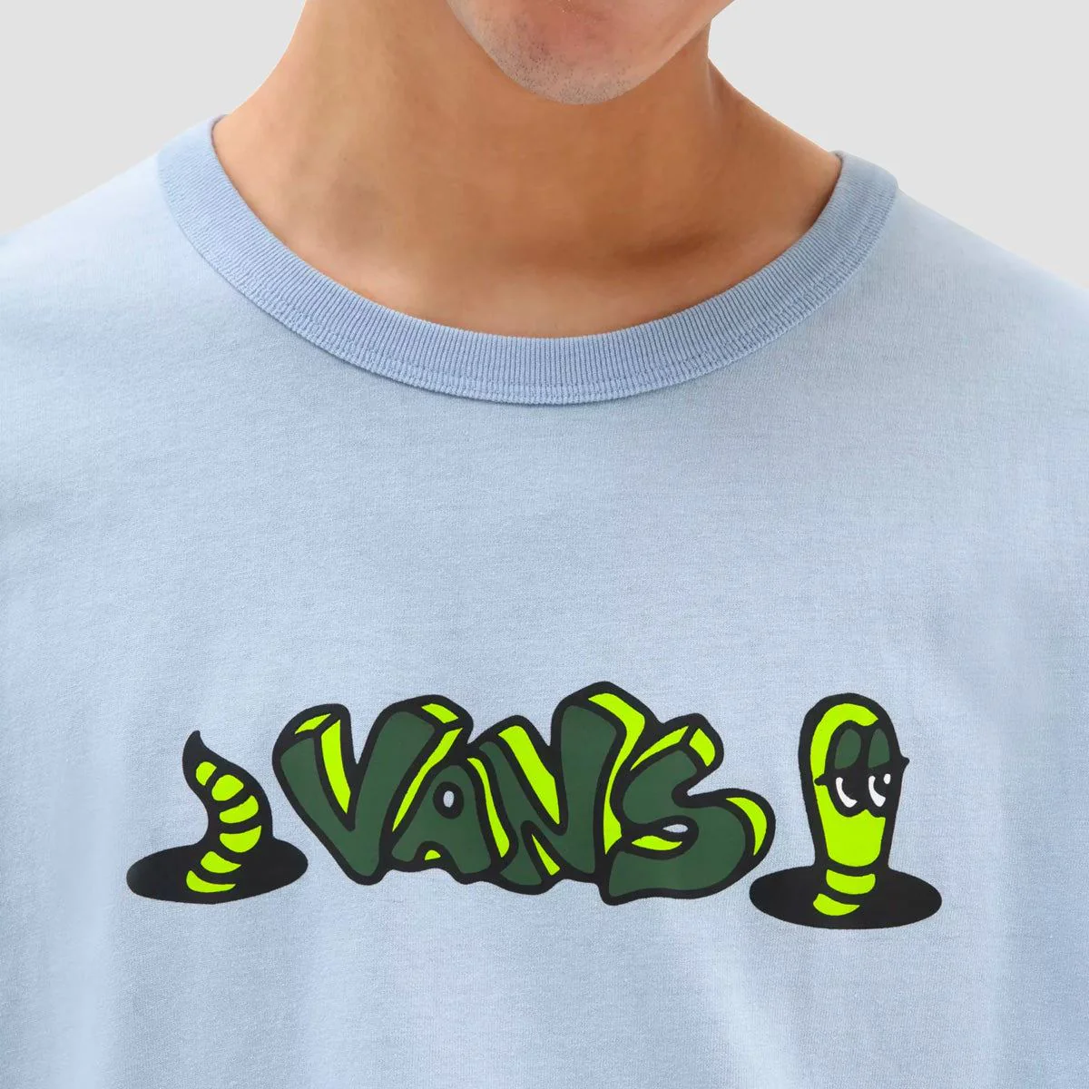 Vans Skate Classics Off The Wall Graphic Loose T-Shirt Cashmere Blue - Image 2