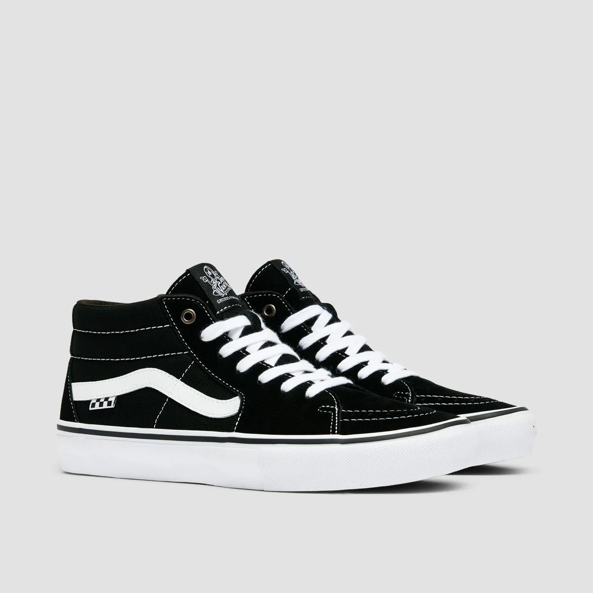 Vans Skate Grosso Mid Top Shoes - Black/White - Image 2