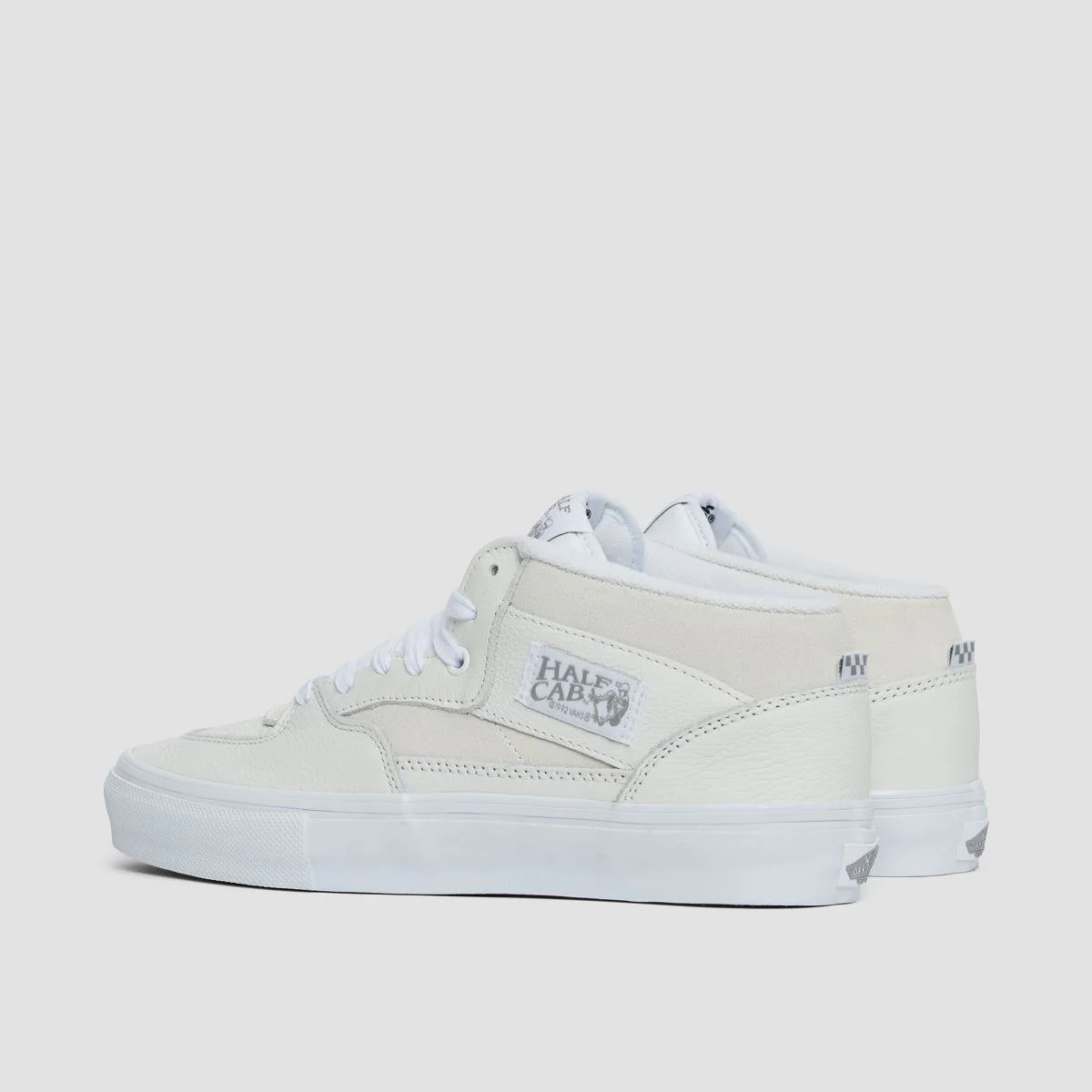 Vans Skate Half Cab Mid Top Shoes - Daz White/White - Image 3