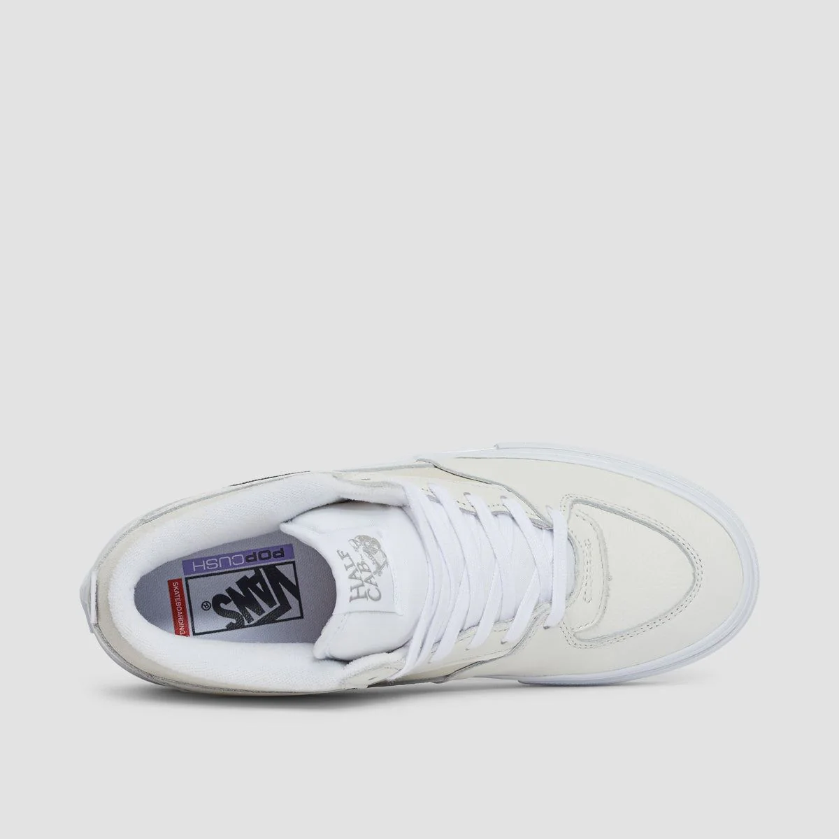 Vans Skate Half Cab Mid Top Shoes - Daz White/White - Image 4