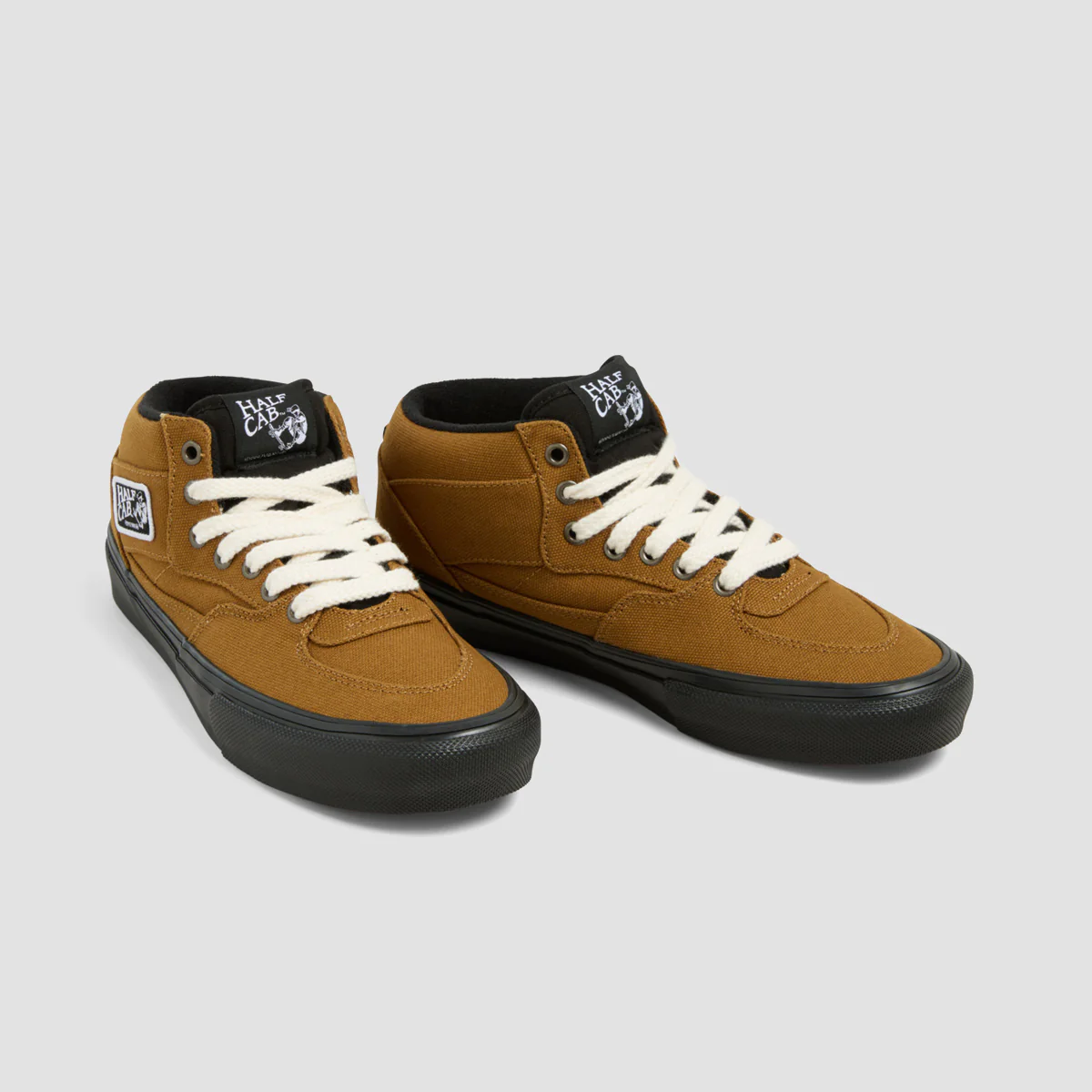 Vans Skate Half Cab Mid Top Shoes - Duck Canvas Golden Brown/Black - Image 3