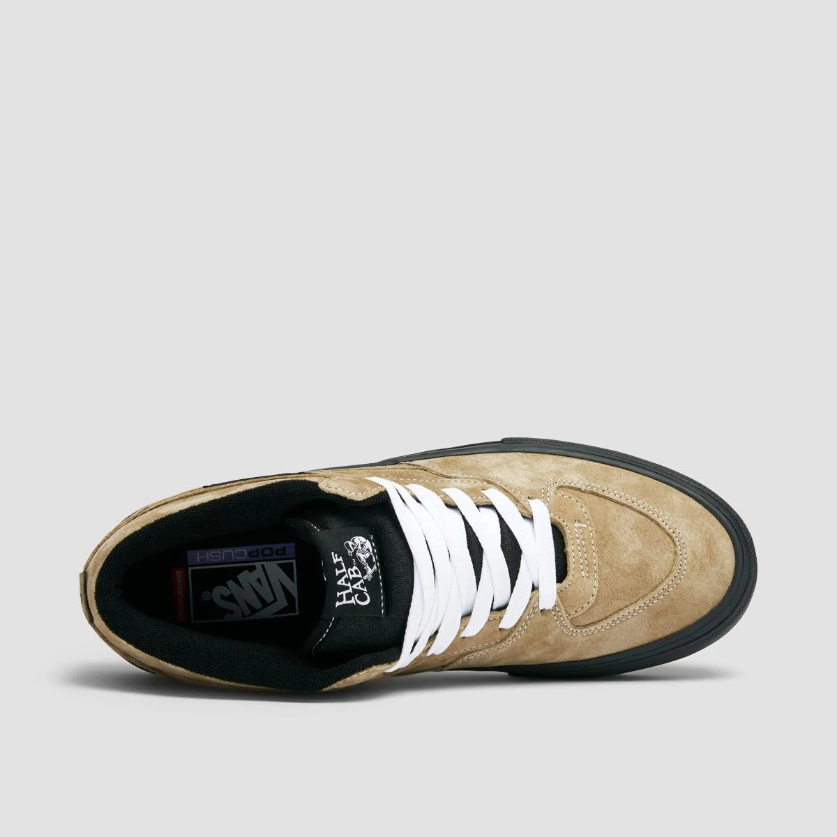 Vans Skate Half Cab Mid Top Shoes - Pig Suede Olive/Black - Image 4