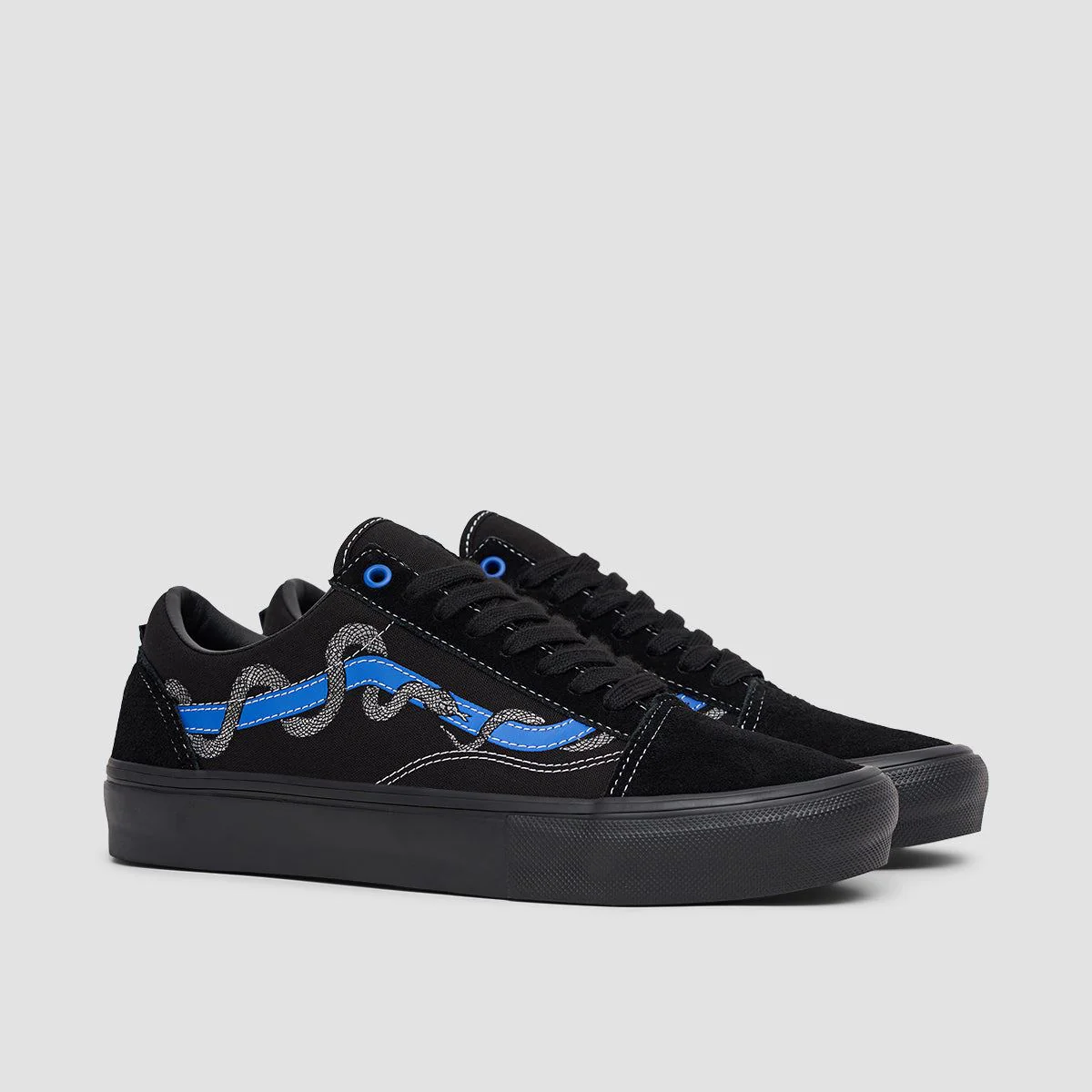Vans Skate Old Skool Shoes - Breana Geering Blue/Black - Image 2