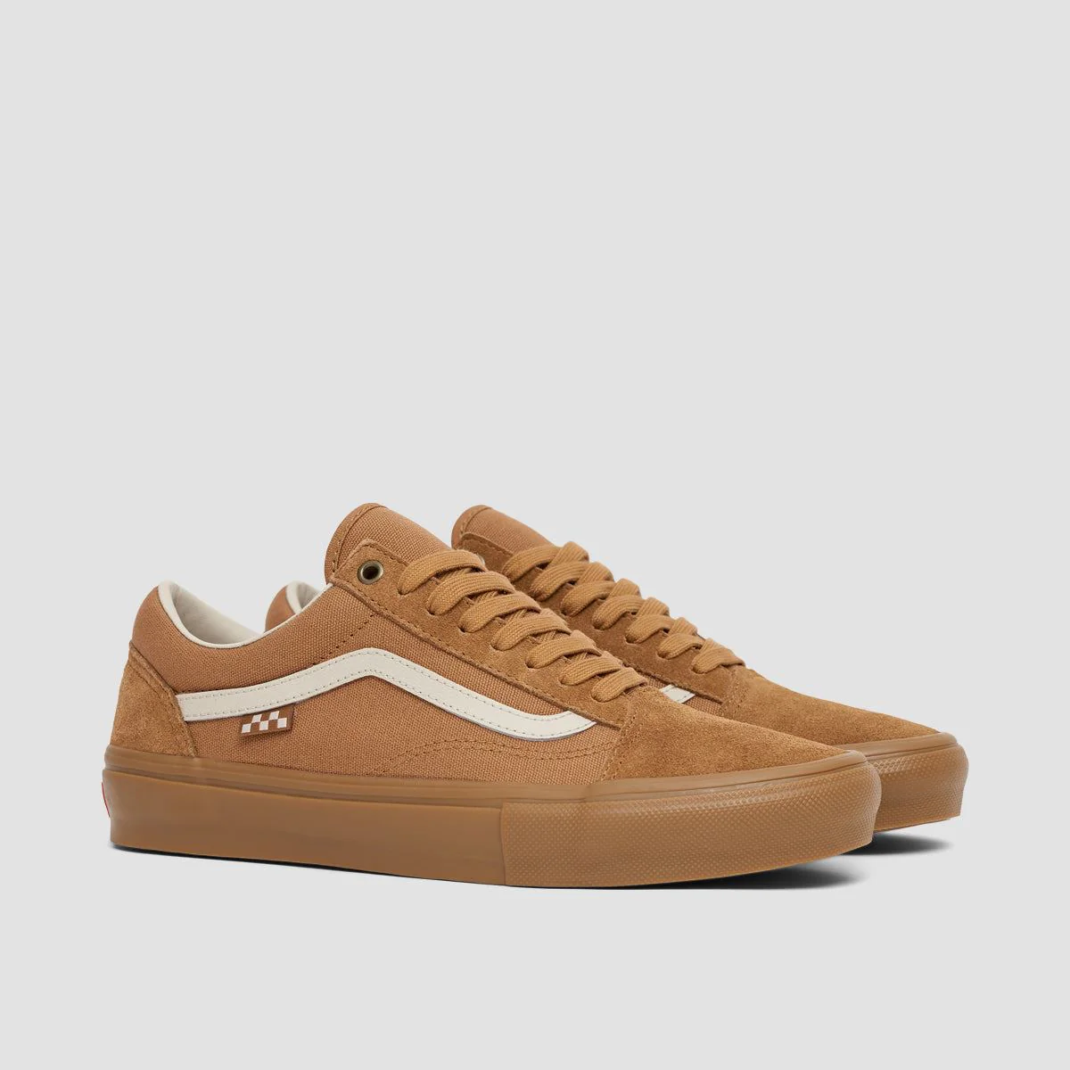Vans Skate Old Skool Shoes - Light Brown/Gum - Image 2