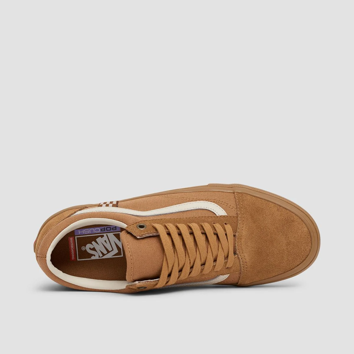 Vans Skate Old Skool Shoes - Light Brown/Gum - Image 4