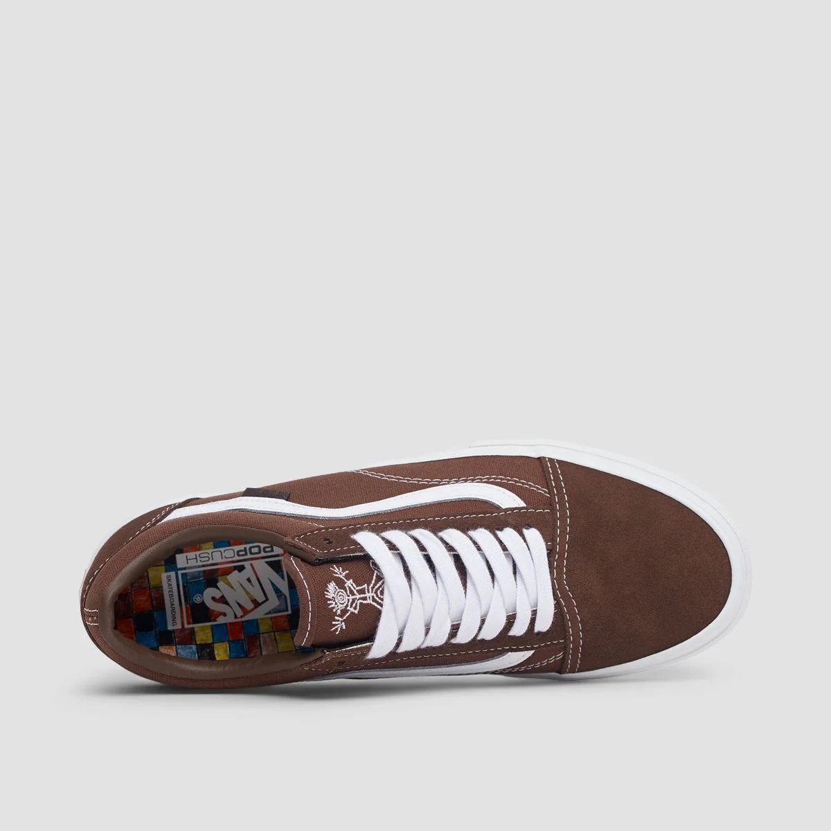Vans Skate Old Skool Shoes - Nick Michel Brown/White - Image 4