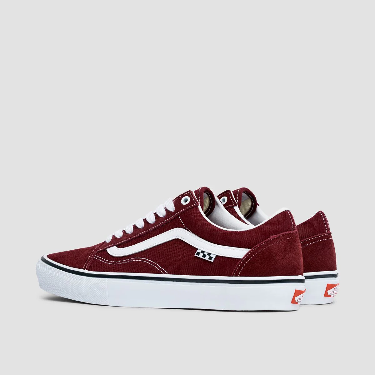 Vans Skate Old Skool Shoes - Port/True White - Image 3