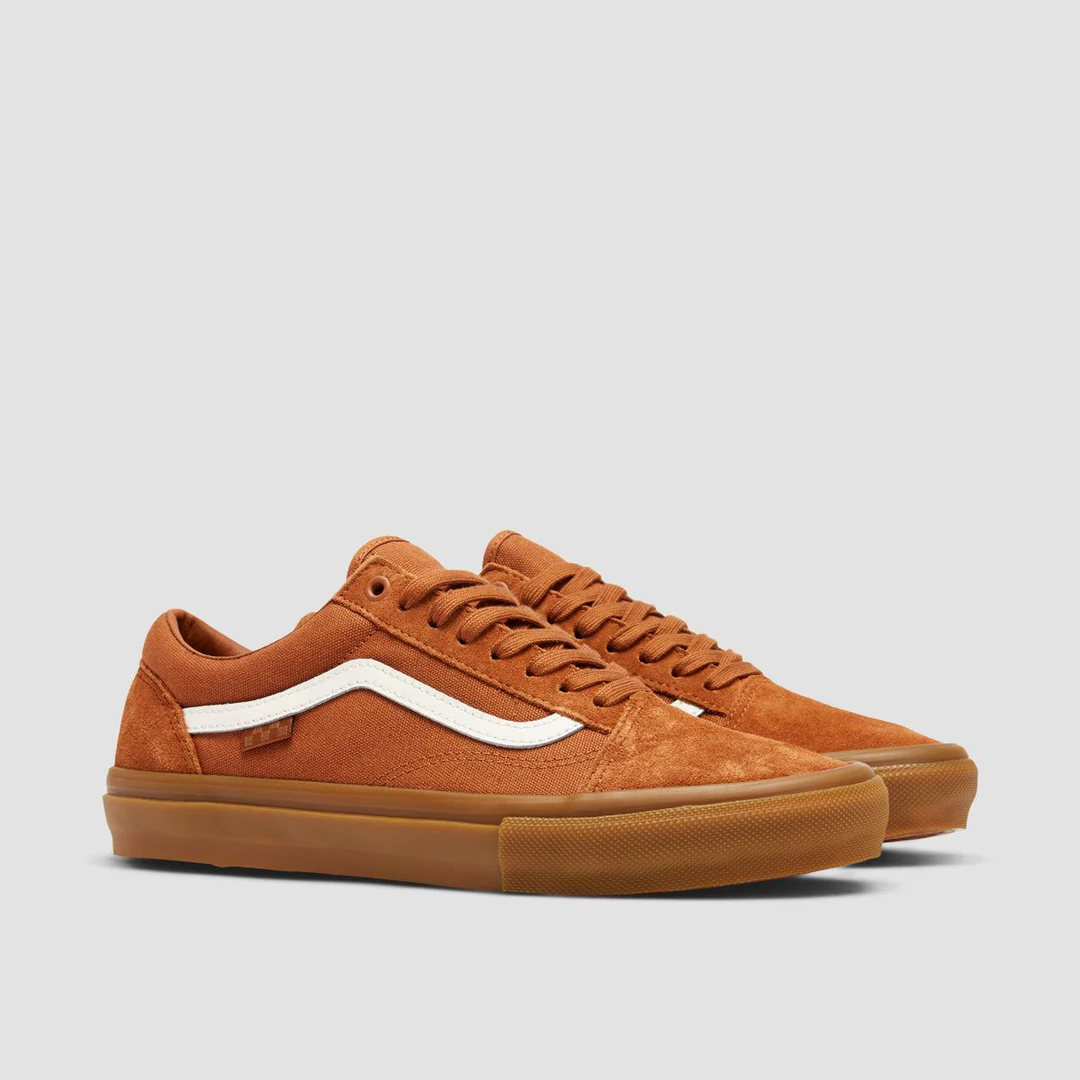 Vans Skate Old Skool Shoes - Brown/Gum - Image 2