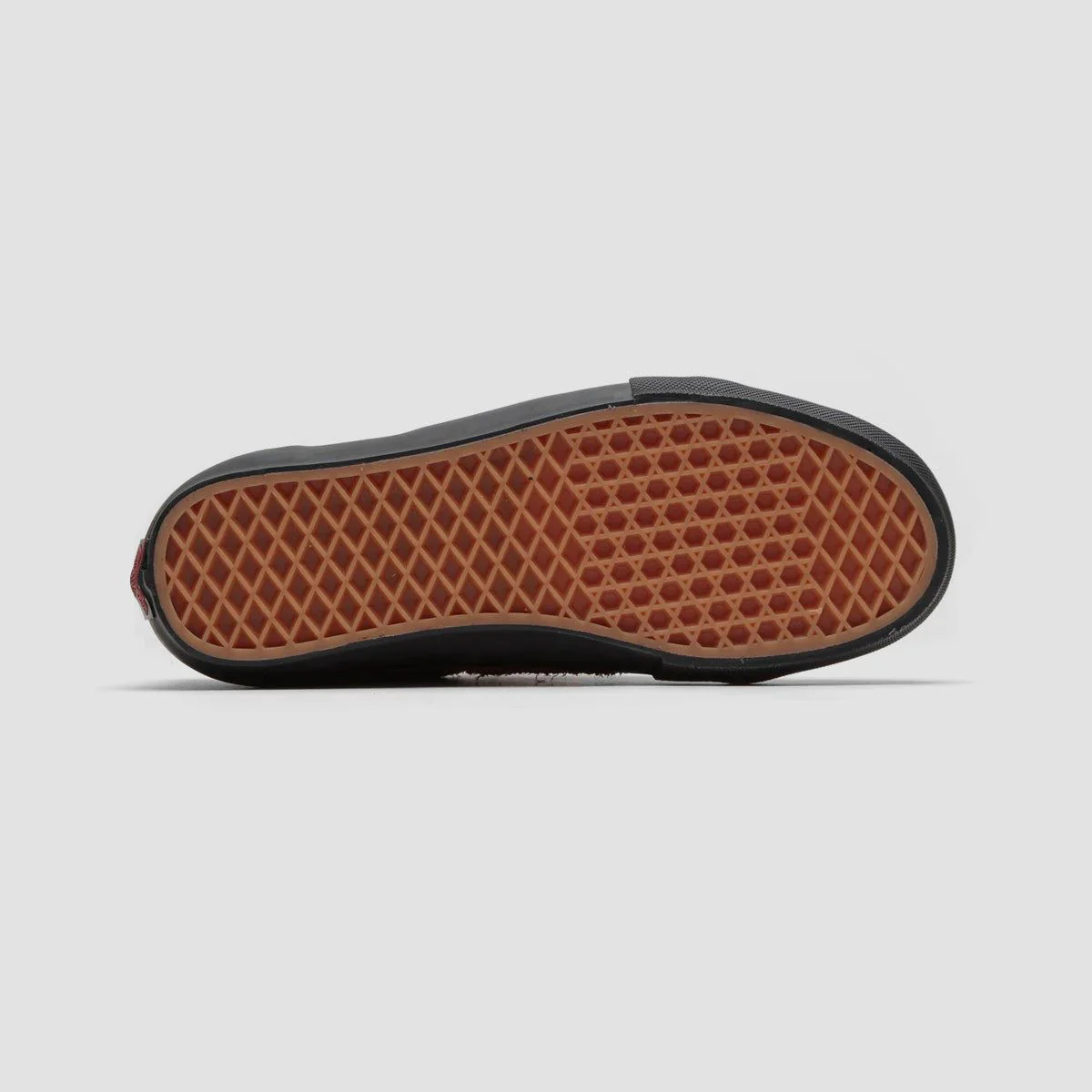Vans Skate Old Skool Shoes - Hairy Suede Black/Burgundy - Image 3