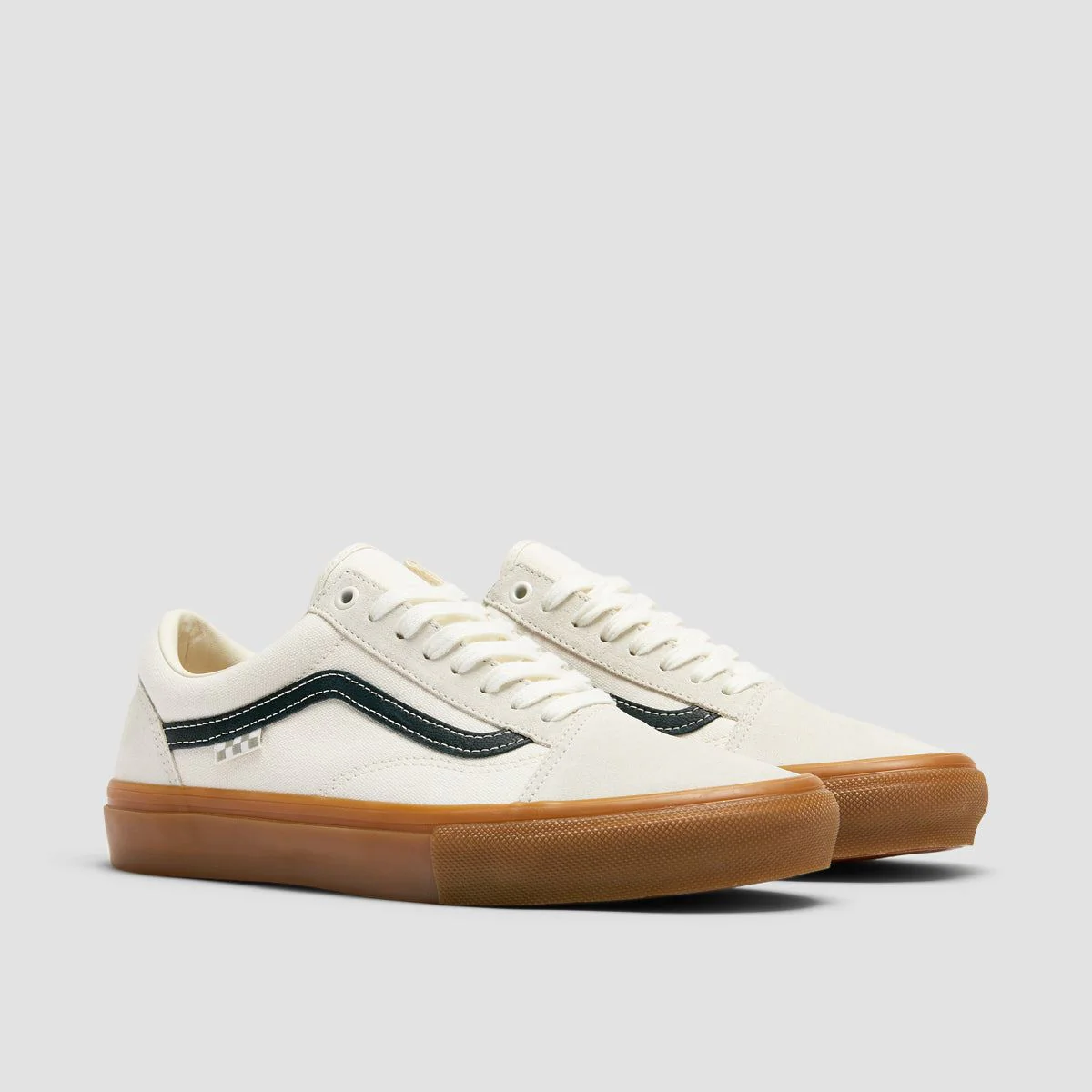 Vans Skate Old Skool Shoes - Marshmallow/Gum - Image 2