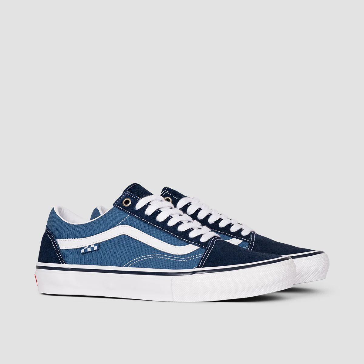 Vans Skate Old Skool Shoes - Navy/White - Image 2