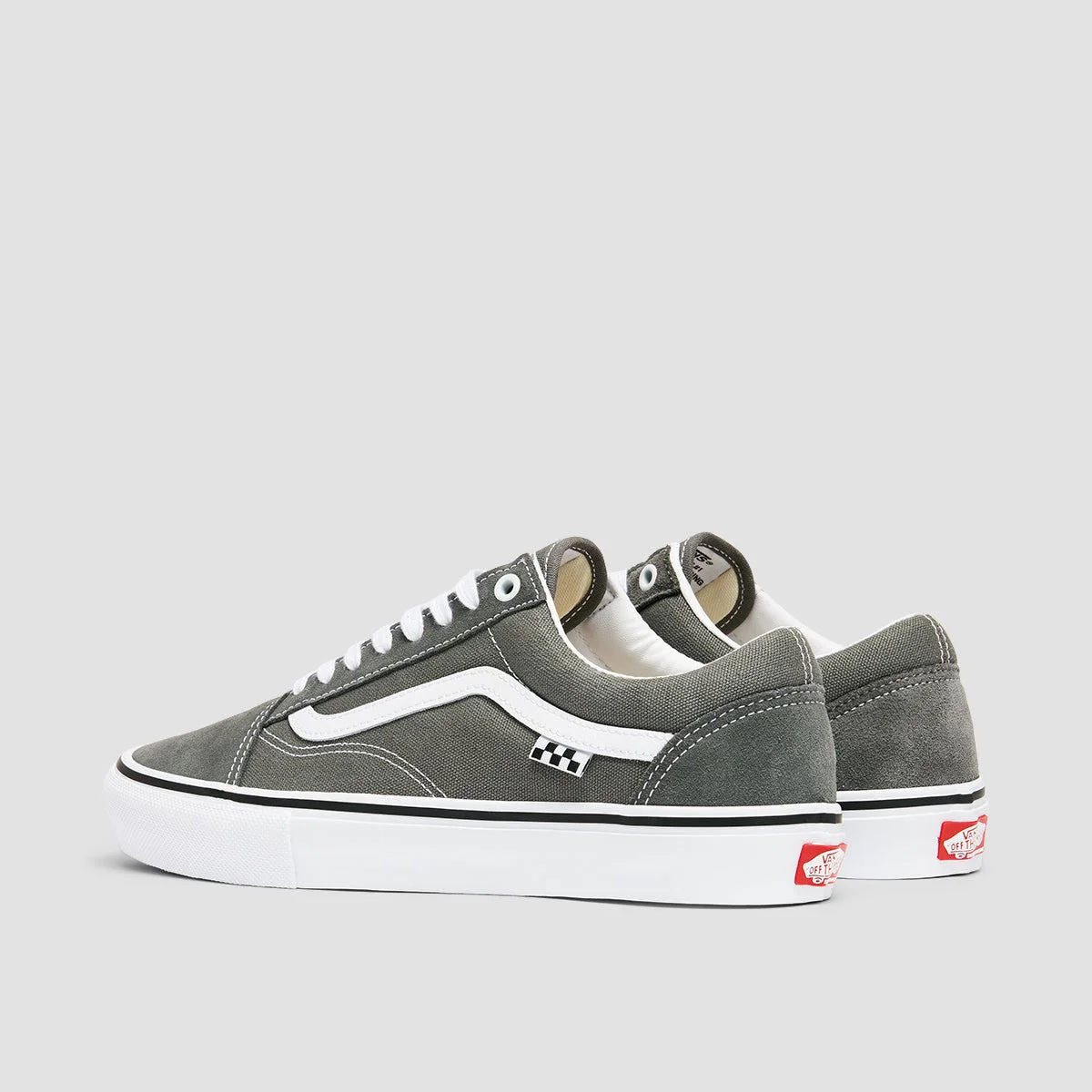 Vans Skate Old Skool Shoes - Pewter/White - Image 3