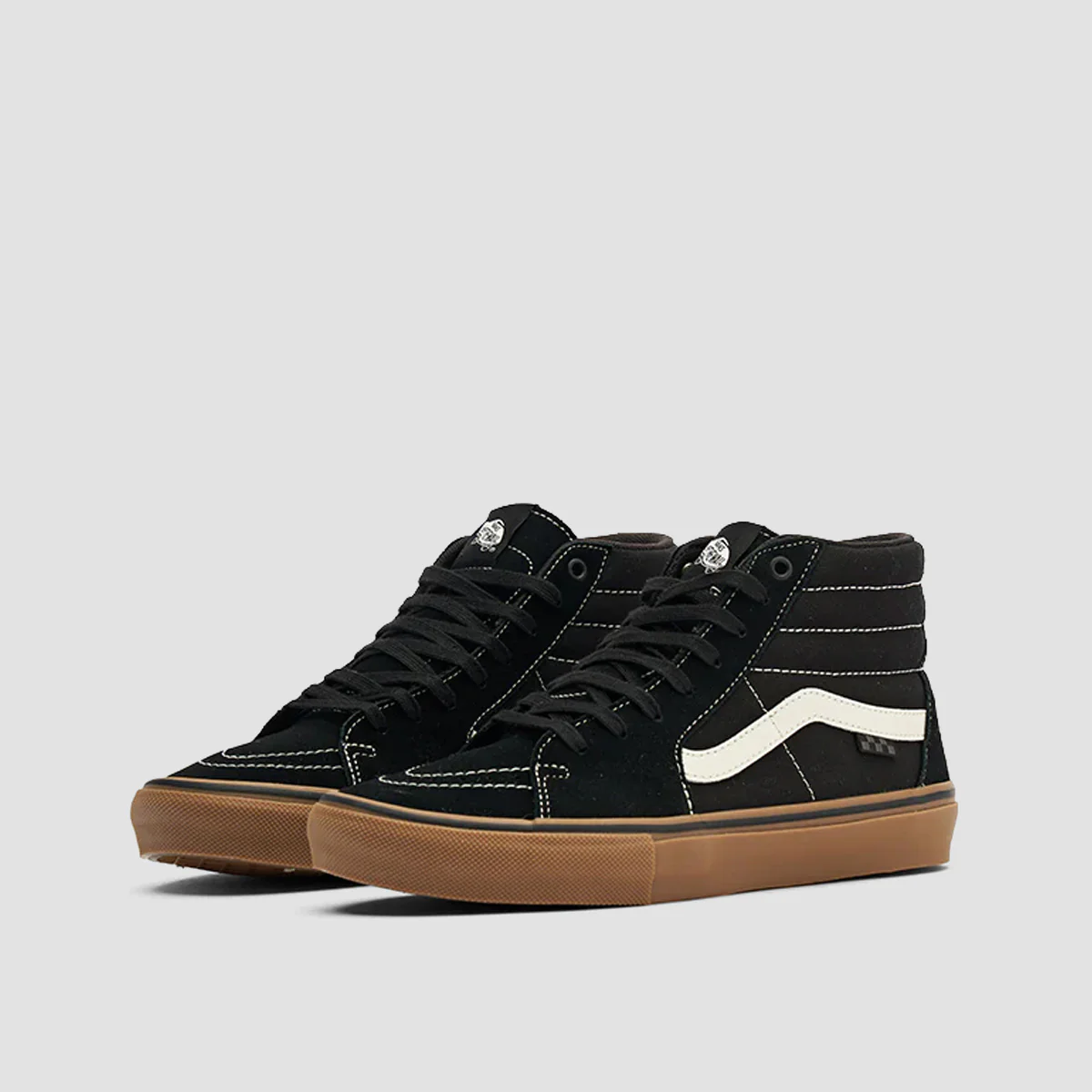 Vans Skate Sk8-Hi Shoes - Black/Gum/White - Image 2
