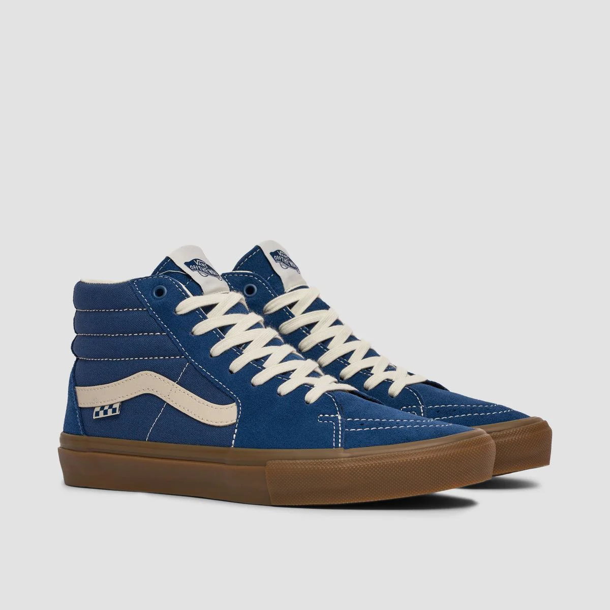 Vans Skate SK8-Hi Shoes - Suede Gum Dark Denim - Image 2