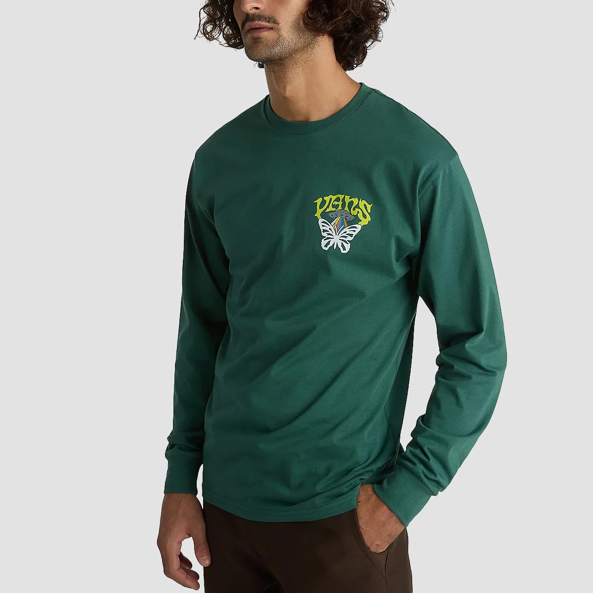 Vans Skull Sauce Longsleeve T-Shirt Bistro Green - Image 2