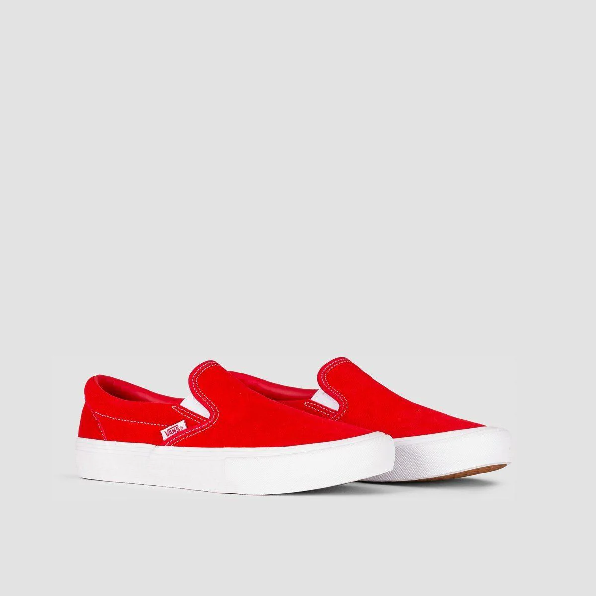 Vans Slip-On Pro Shoes - Suede Red/White - Image 2