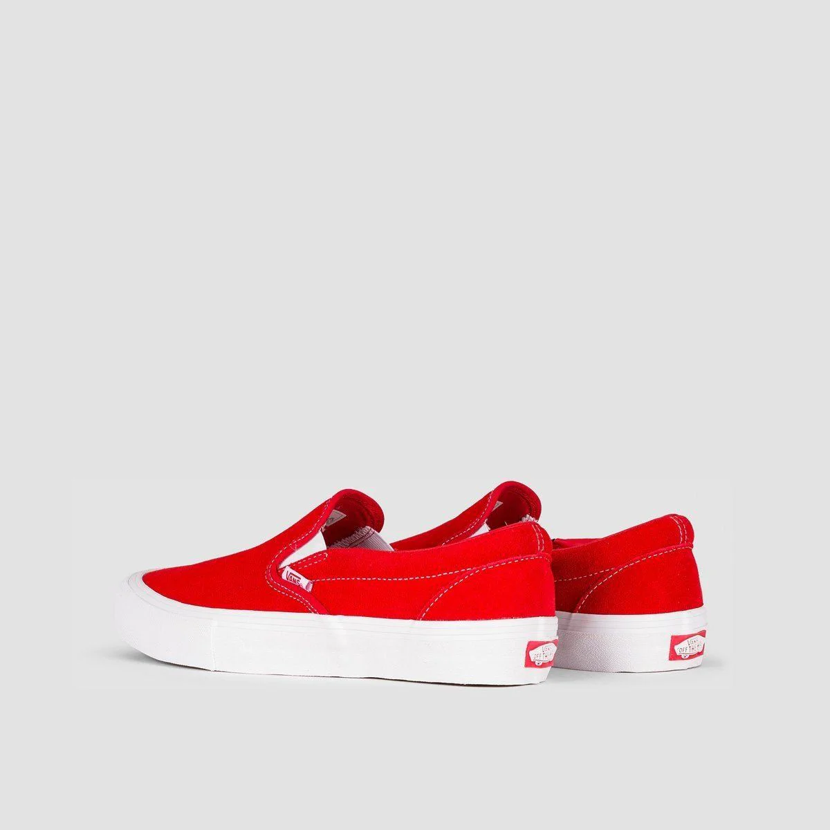 Vans Slip-On Pro Shoes - Suede Red/White - Image 3