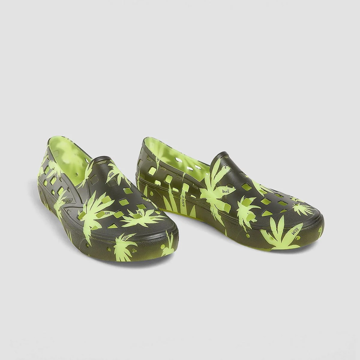 Vans Slip-On TRK Shoes - Palm Black/Glow - Image 2
