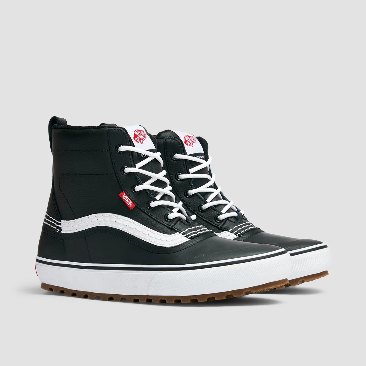 Vans Standard Snow MTE Mid Top Boots - Black/White - Image 2