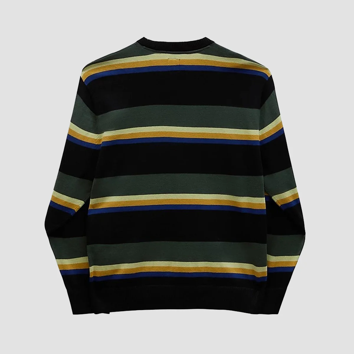 Vans Tacuba Stripe Crew Sweatshirt Black/Deep Forest - Image 3