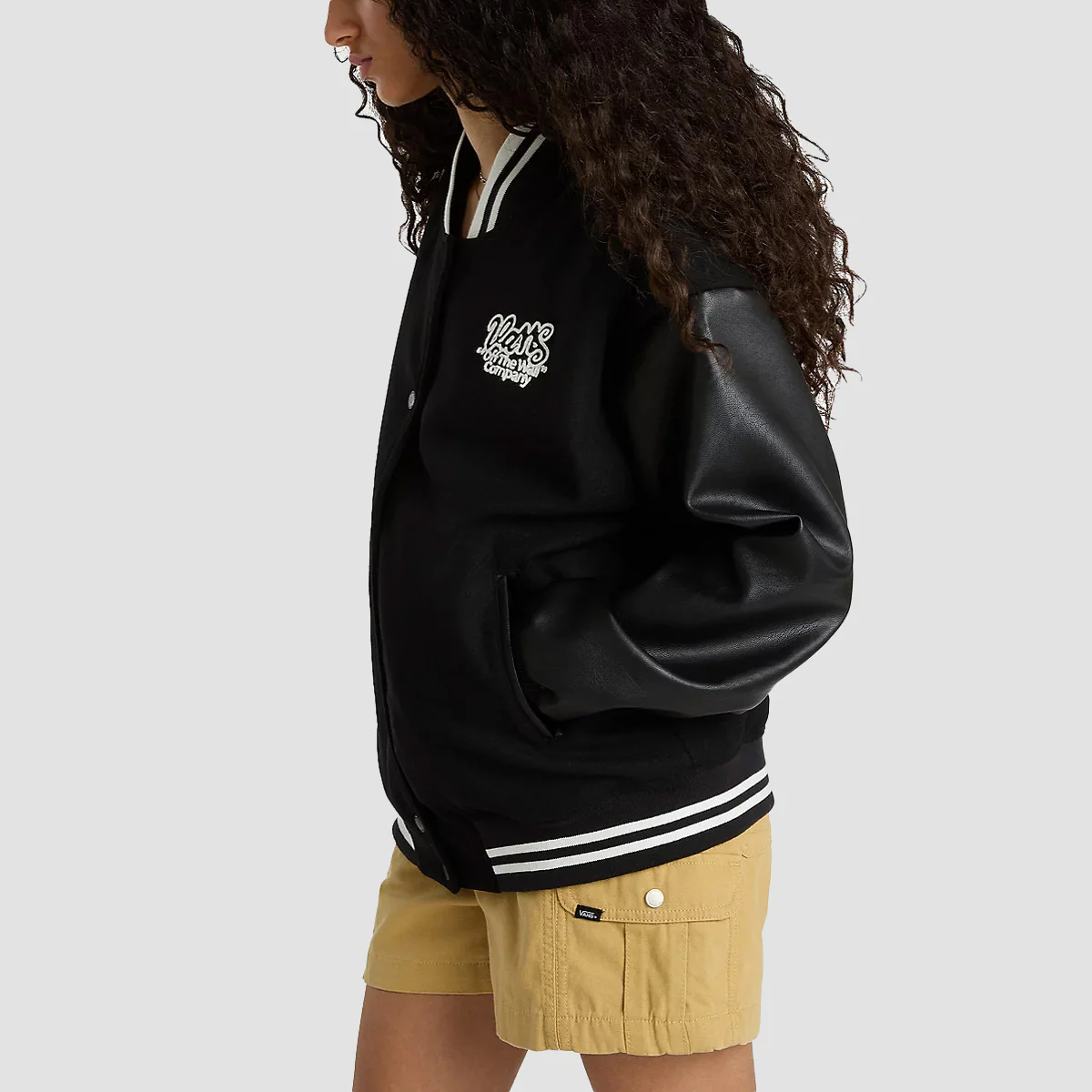 Vans Varsity Club Bomber Jacket Black - Womens - Image 2