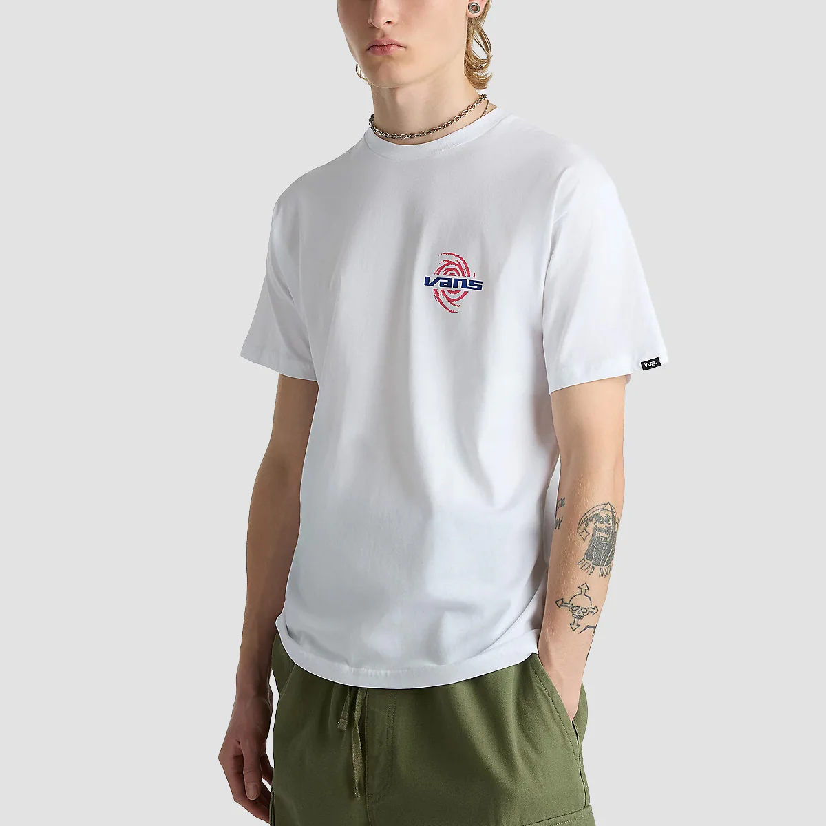 Vans Wormhole Warped T-Shirt White - Image 2