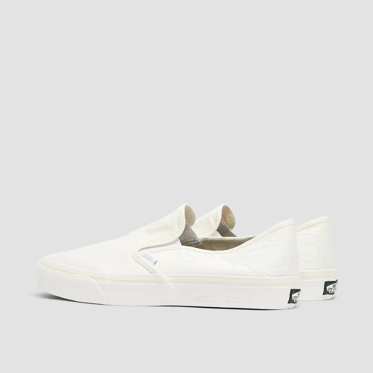 Vans X Wasted Talent VR3 SF Slip-On Shoes - Blanc De Blanc - Image 3