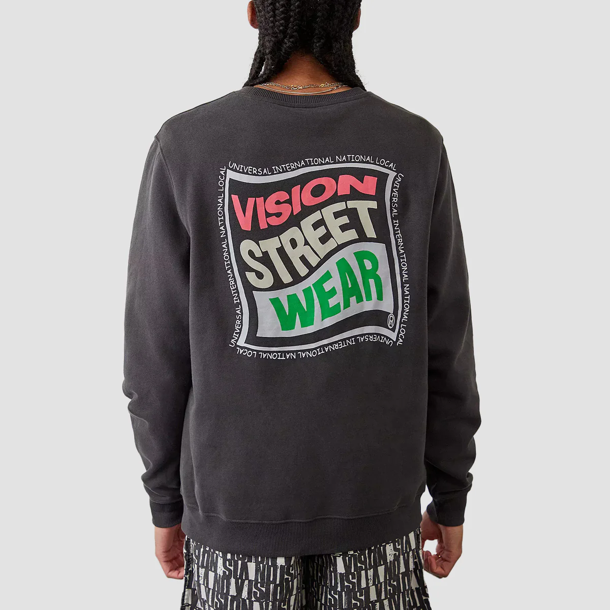 Vision Legends Never Die Crew Sweatshirt Washed Black - Image 2