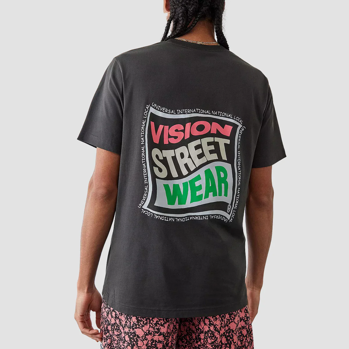 Vision Twist Box Logo T-Shirt Washed Black