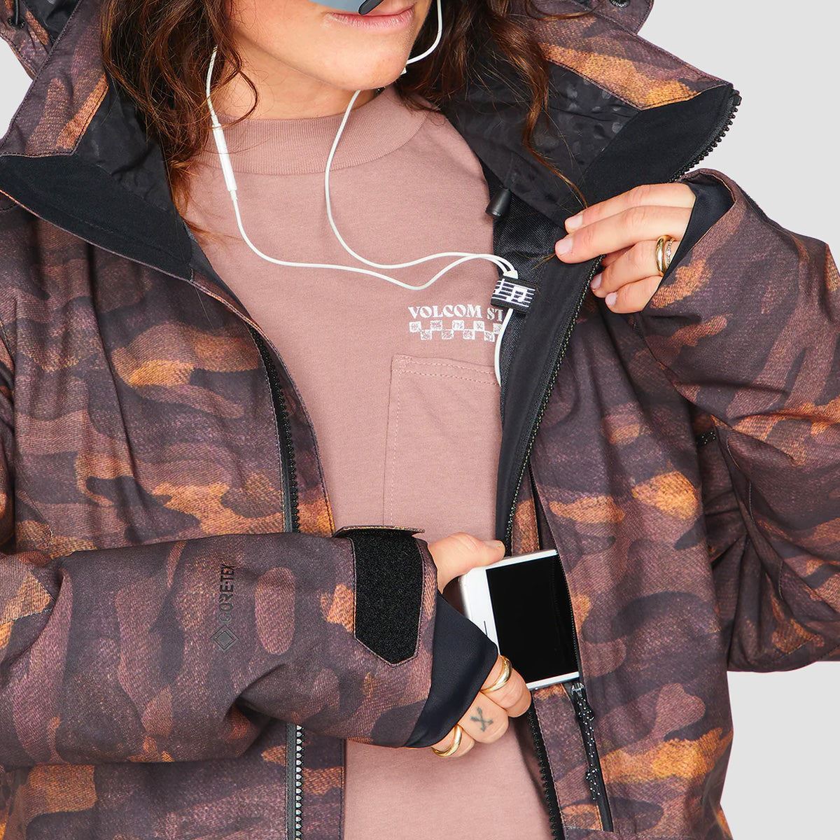 Volcom 3D Stretch Gore-Tex Snow Jacket Dusk Camo - Womens - Image 2