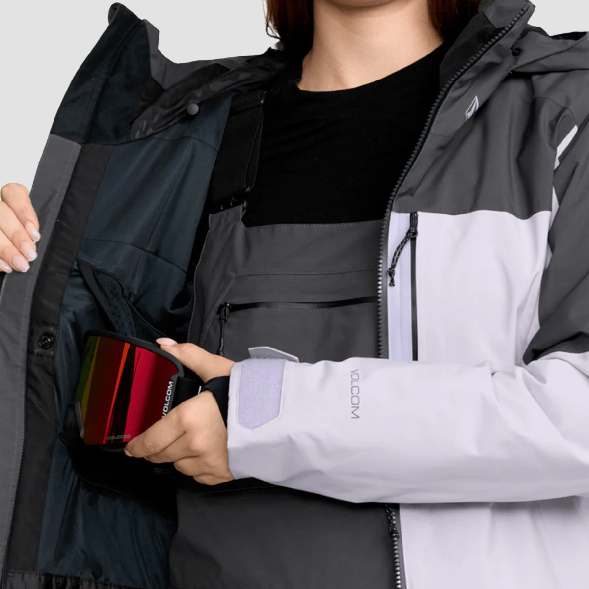 Volcom 3D Stretch Gore-Tex Snow Jacket Lavender Aura - Womens - Image 4